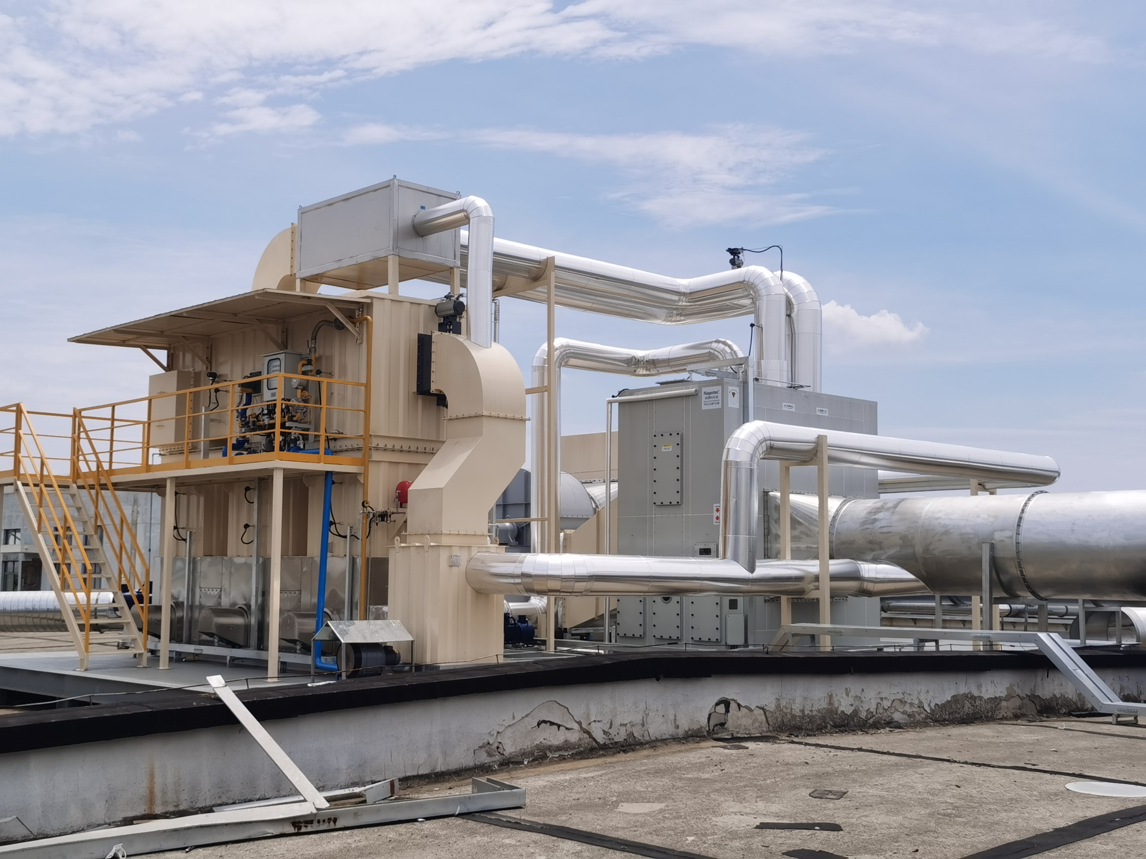 沸石濃縮轉輪裝置+(RTO)蓄熱式焚燒爐 沸石轉輪+RTO