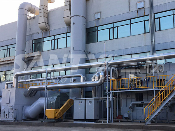 沸石濃縮轉輪裝置+(RTO)蓄熱式焚燒爐 沸石濃縮轉輪裝置+蓄熱式焚燒爐(RTO)